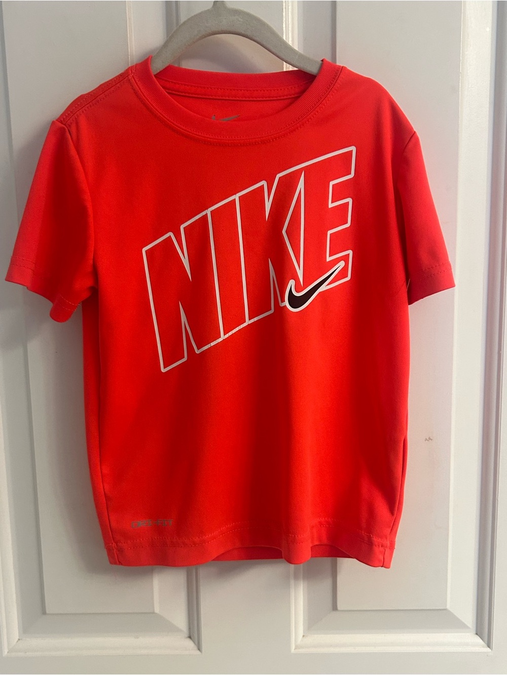 Boys Nike Bright Red Short-Sleeve Logo Tee